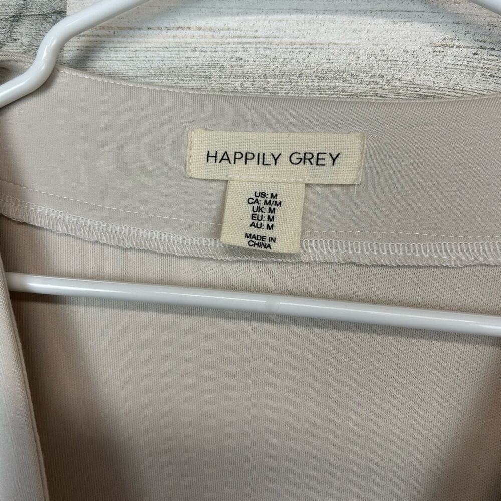 Happily Grey Cream Long Sleeve Topper Cardigan Modal Women’s Size Medium Soft - Picture 6 of 9